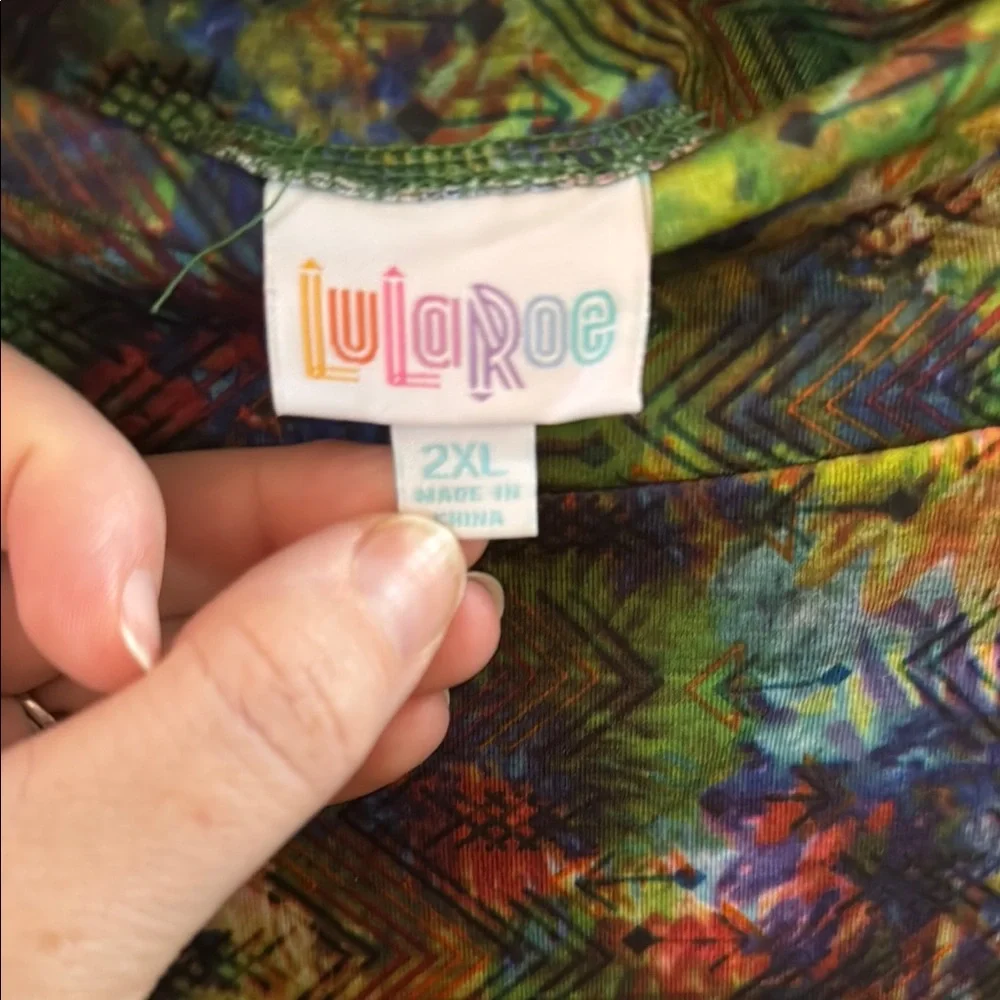#87 - LuLaRoe Tie Dye Look Cassie Embellished Pencil Skirt - Picture 2 of 4